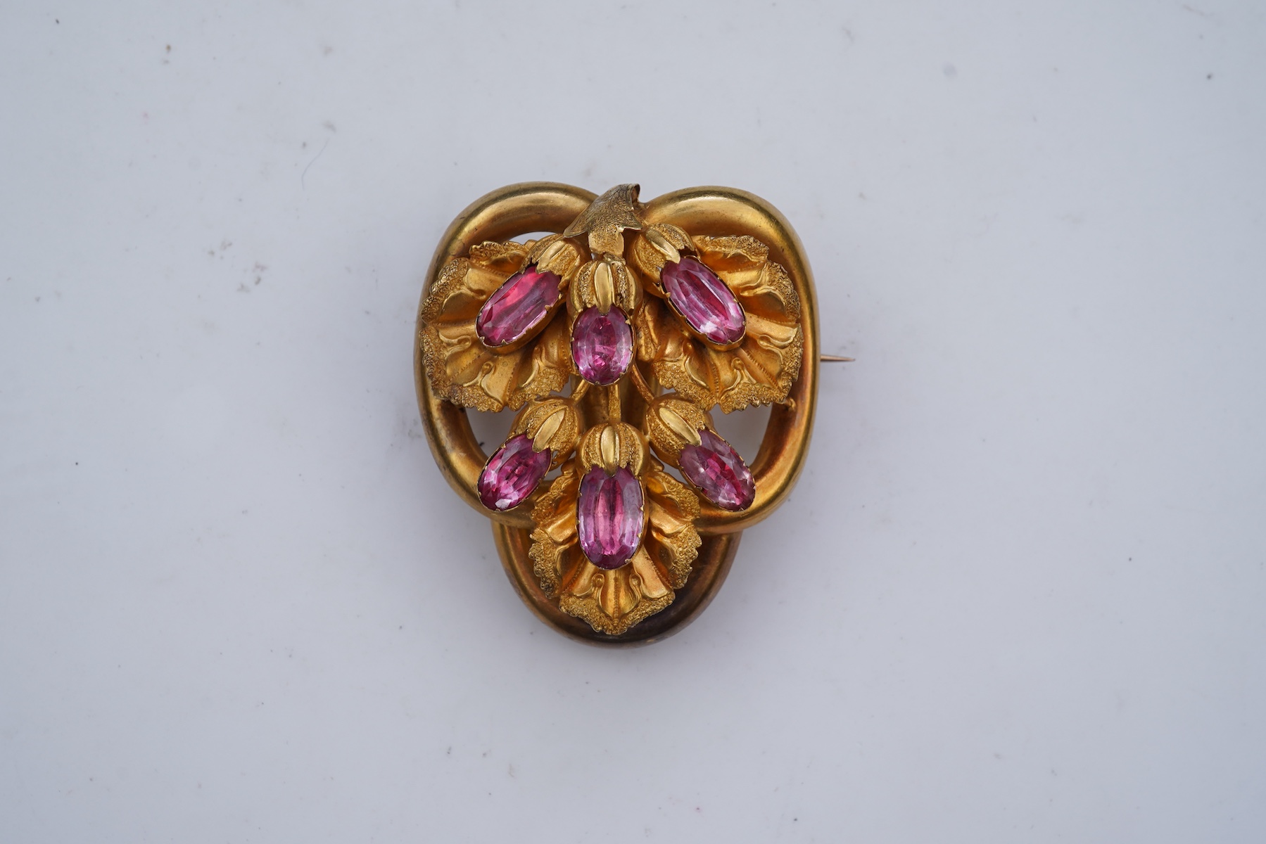 A set of four Retro gold and enamel buttons, mid 20th century